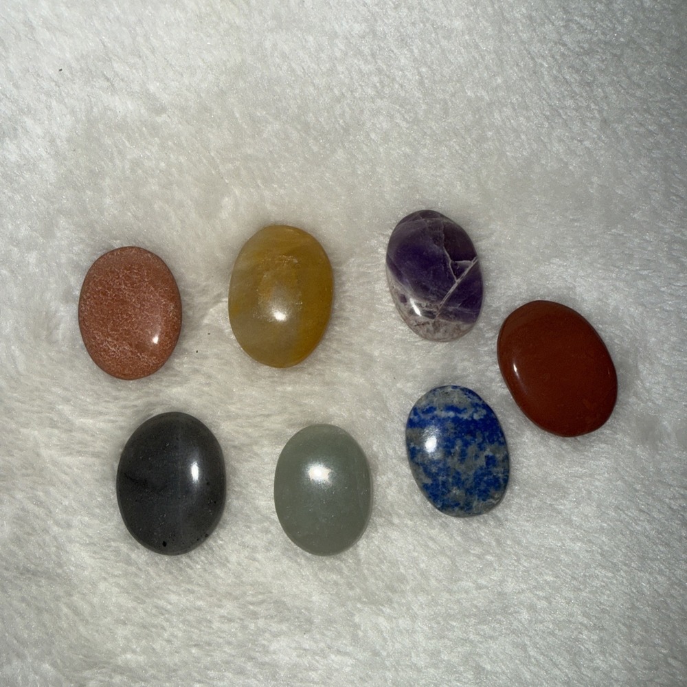 cabochons Natural Stone 30x40mm Oval Cab DIY Jewelry Making No Holes 7 Stones